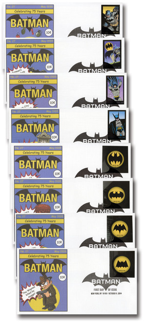 4928-35b FDC - 2014 First-Class Forever Stamp - Imperforate Batman