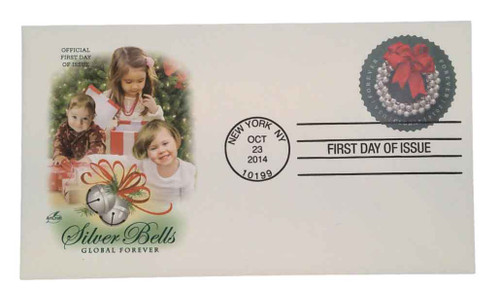 4936 FDC - 2014 Global Forever Stamp - Silver Bells Wreath