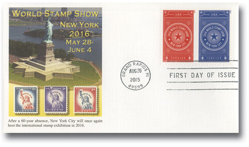 5010-11 FDC - 2015 First-Class Forever Stamp - 2016 World Stamp Show, New York City