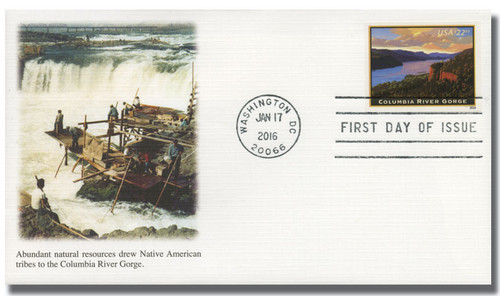 5041a FDC - 2016 $22.95 Imperf Columbia River Gorge