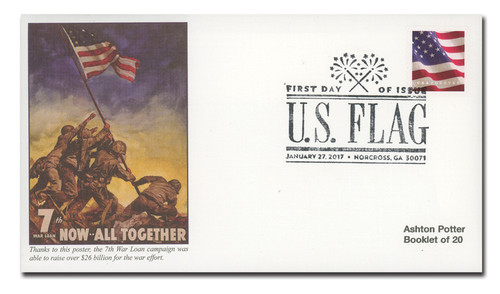 5161 FDC - 2017 First-Class Forever Stamp - U.S. Flag (Ashton Potter, booklet)