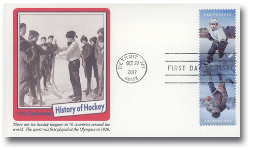 5252-53 FDC - 2017 First-Class Forever Stamp - History of Hockey