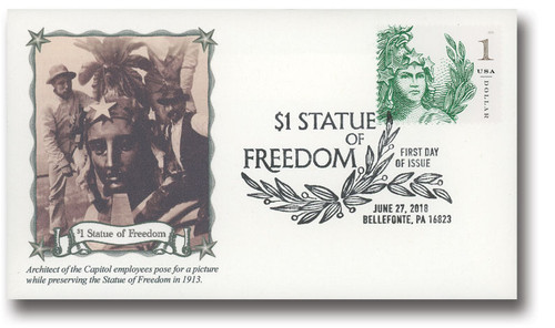 5295 FDC - 2018 $1 Statue of Freedom