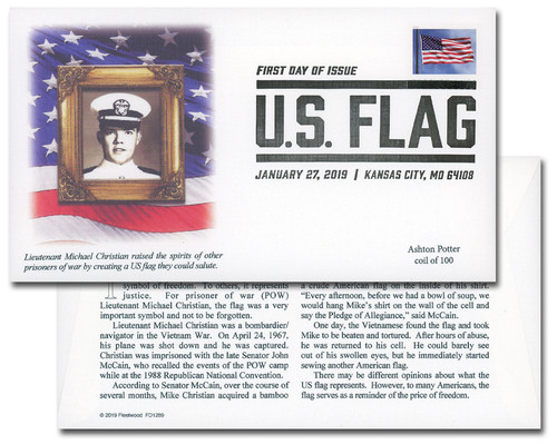 5342 FDC - 2019 First-Class Forever Stamp - US Flag (Ashton Potter coil)