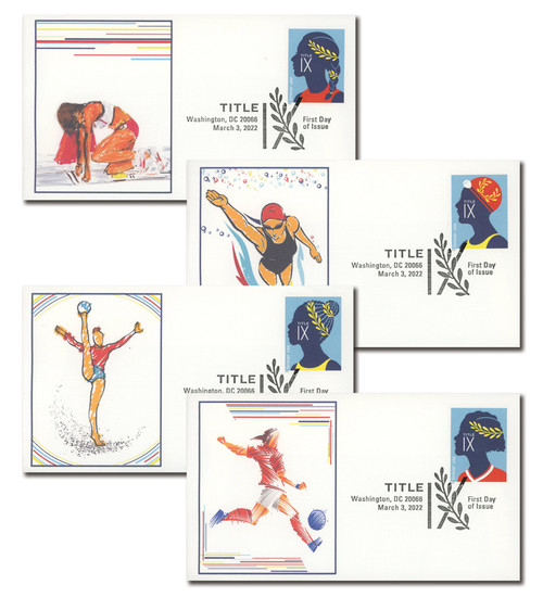 5668-71 FDC - 2022 First-Class Forever Stamps - Title IX