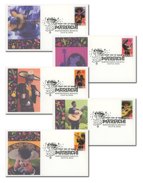 5703-07 FDC - 2022 First-Class Forever Stamps - Mariachi