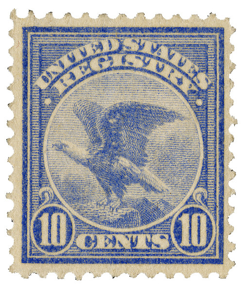 F1 PB - 1911 10c Registration Stamp, ultramarine