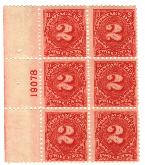 J62 PB - 1917 2c Postage Due Stamp - carmine rose