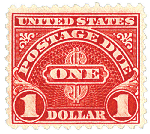 J77 PB - 1930 $1 Postage Due Stamp - carmine