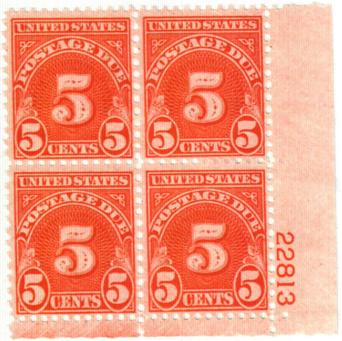 J83 PB - 1931 5c Postage Due - Rotary Press - dull carmine
