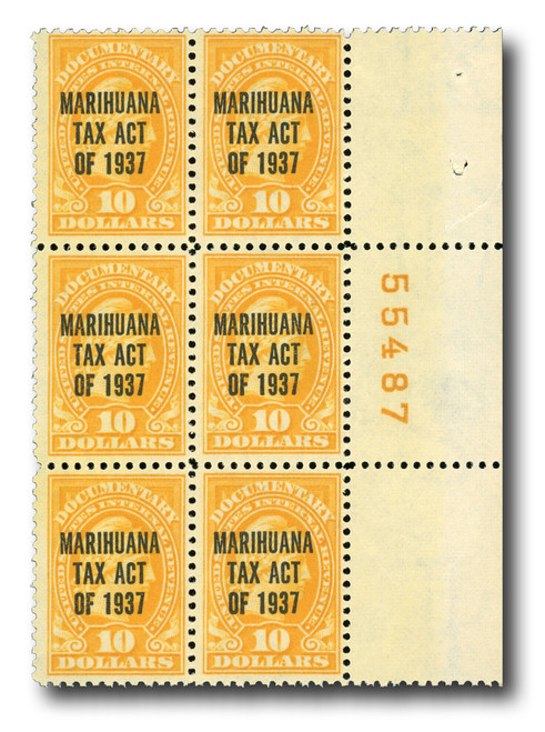 RJM3 PB - 1937 $10 Marihuana tax, y. orange