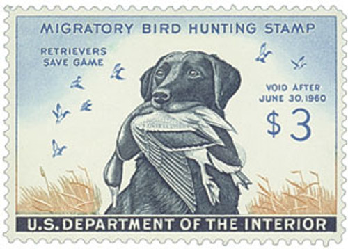 RW26 PB - 1959 $3.00 Federal Duck Stamp - Dog & Mallard