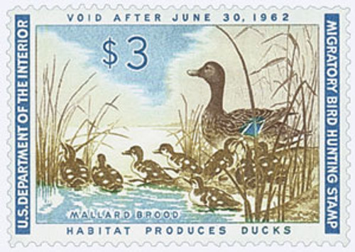 RW28 PB - 1961 $3.00 Federal Duck Stamp - Mallard Hen