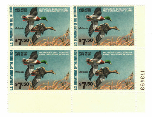 RW47 PB - 1980 $7.50 Federal Duck Stamp - Mallards