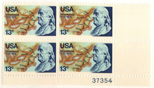 1690 PB - 1976 13c Benjamin Franklin