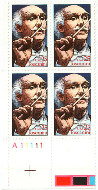 2411 PB - 1989 25c Performing Arts: Arturo Toscanini