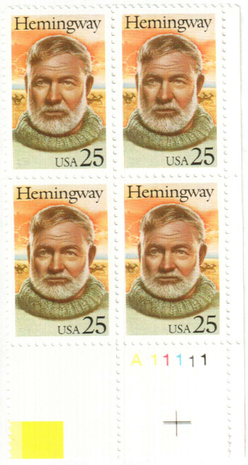 2418 PB - 1989 25c Literary Arts: Ernest Hemingway