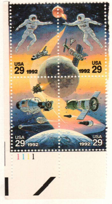 2631-34 PB - 1992 29c Space Accomplishments