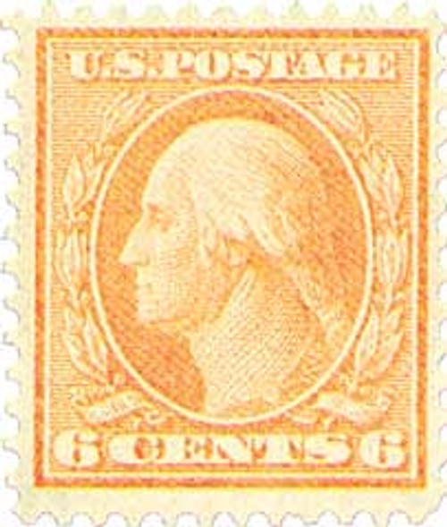379 PB - 1911 6c Washington, red orange, single line watermark