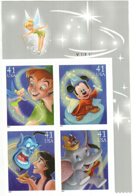 4192-95 PB - 2007 41c The Art of Disney, Magic