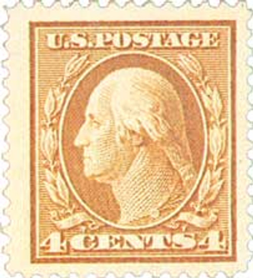 427 PB - 1914 4c Washington, brown, single line watermark