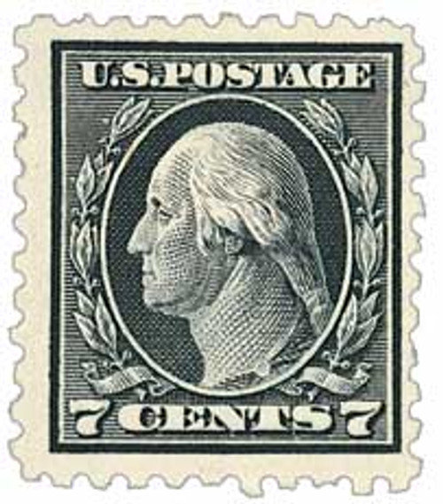 430 PB - 1914 7c Washington, black, single line watermark