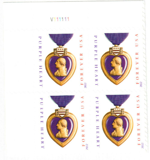 4704 PB - 2012 First-Class Forever Stamp - Purple Heart