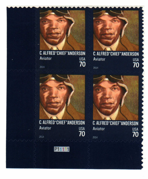 4879 PB - 2014 70c Distinguished Americans: C. Alfred 'Chief' Anderson