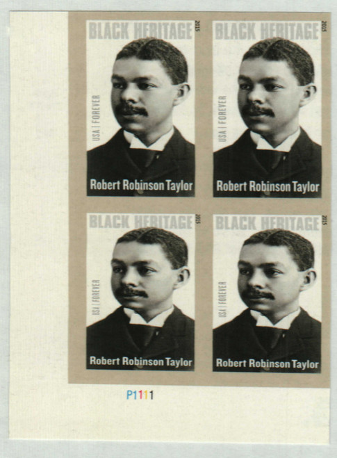 4958a PB - 2015 First-Class Forever Stamp - Imperforated Black Heritage: Robert Robinson Taylor