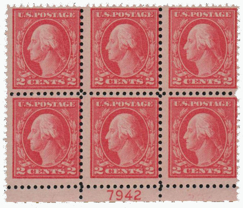 499 PB - 1917 2c Washington, rose, type I
