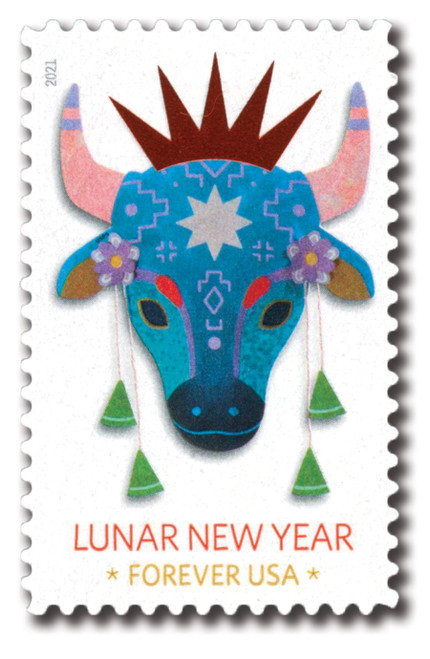 5556 PB - 2021 First-Class Forever Stamp - Lunar New Year: Year of the Ox