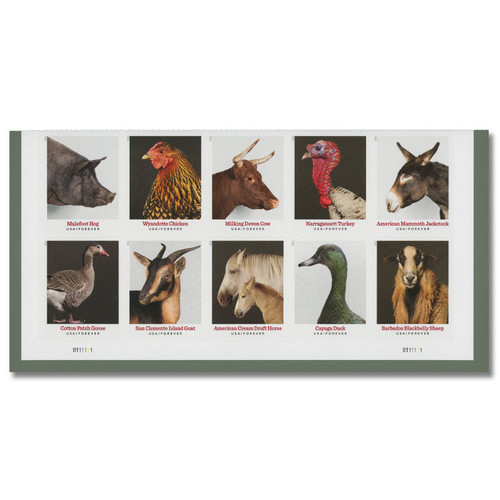 5583-92 PB - 2021 First-Class Forever Stamps - Heritage Breeds