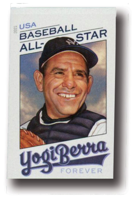 5608a PB - 2021 First-Class Forever Stamp - Imperforate Yogi Berra