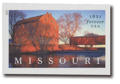 5626a PB - 2021 First-Class Forever Stamp - Imperforate Missouri Statehood