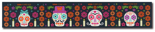 5640-43c PB - 2021 First-Class Forever Stamps - Imperforate Day of the Dead