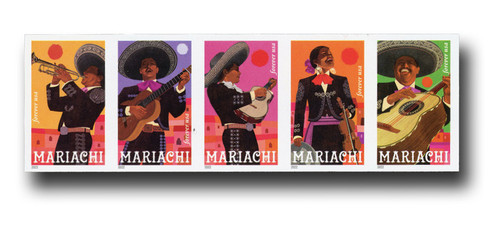 5703-07c PB - 2022 First-Class Forever Stamps - Imperforate Mariachi