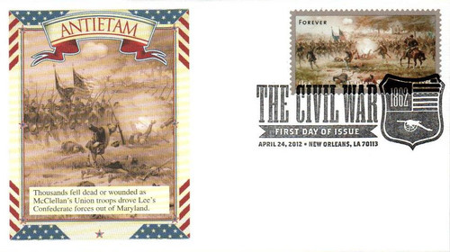 4665 FDC - 2012 First-Class Forever Stamp - The Civil War Sesquicentennial, 1862: Battle of Antietam