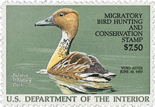 RW53 FDC - 1986 $7.50 Federal Duck Stamp - Fulvous Whistling