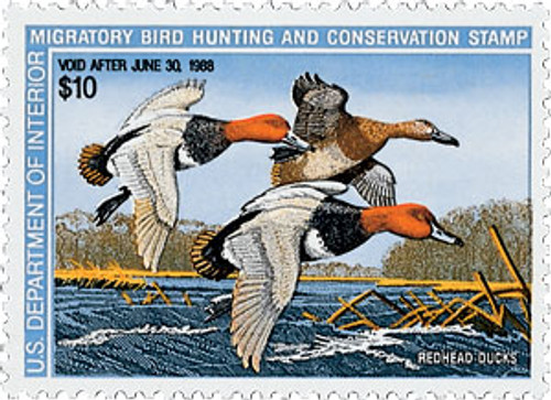RW54 FDC - 1987 $10.00 Federal Duck Stamp - Redhead Ducks
