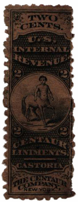 RS51d  - 1878-83 2c Proprietary Medicine Stamp - black, watermark 191R