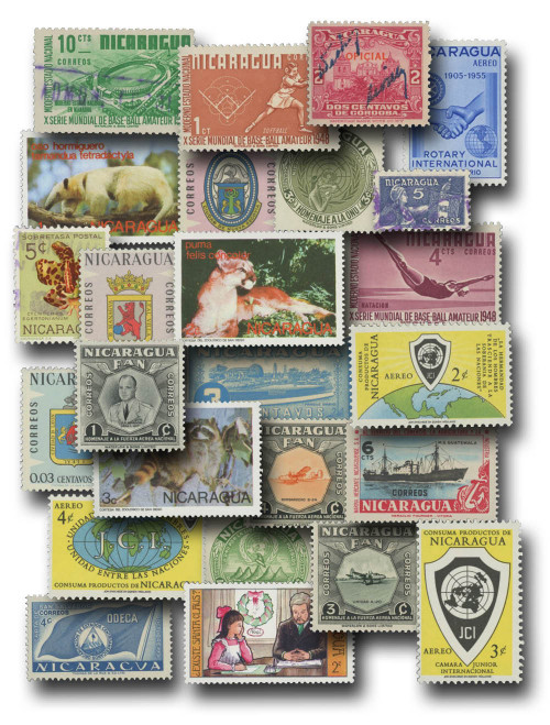 MP2110  - Nicaragua 24 Different Stamps