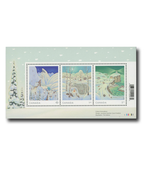 MFN586  - 2023 Holiday Winter Scene: Mint Souvenir Sheet, Canada