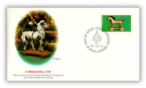6A840  - 1979 17c Canada Christmas, Toy Horse