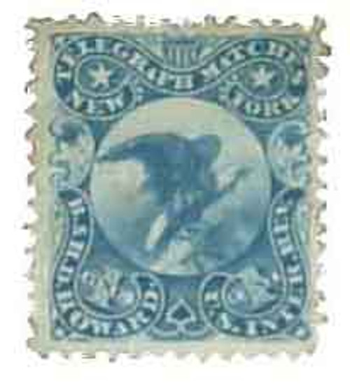 RO112a  - 1862-71 1c Proprietary Match Stamp - B. & H.D. Howard, blue, old paper