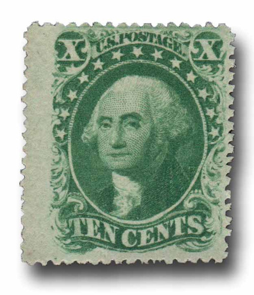35 offer - 1859 10c Washington, green, type V