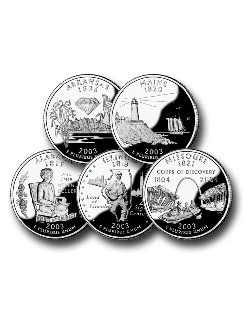CN200325D  - 2003 U.S. Statehood Quarters, D Mint set of 5