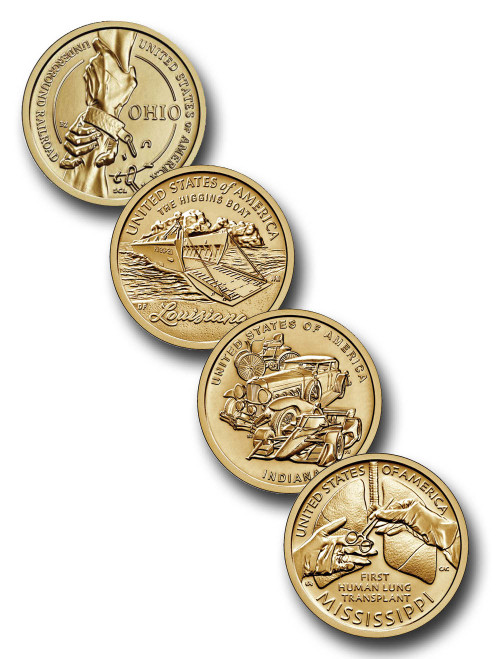MCN076  - 2023 American Innovation State Dollar Coins, Denver Mint, Set of 4