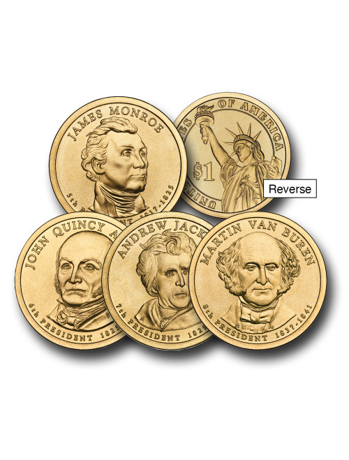 MCN109  - 2008 $1.00 US President Coins, Philadelphia Mint set of 4