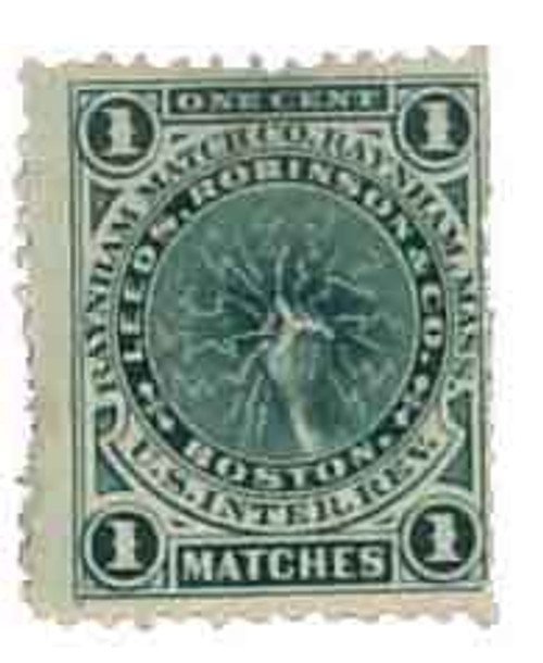 RO124d  - 1878-83 Leeds, Robinson & Co, 1c green, watermark