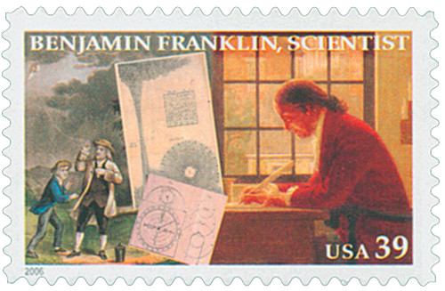 4022  - 2006 39c Benjamin Franklin: Scientist